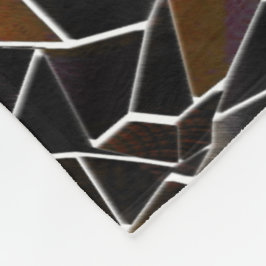 Messy-brun till vin-mosaik oregelbunden över vitt fleecefilt