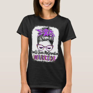 Messy Bun Arnold Chiari Malformation Krigare T Shirt
