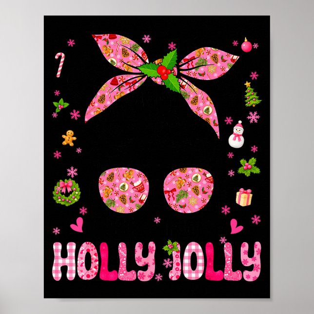 Messy Bun Christmas Nk Coquette Christmas Girls To Poster (Framsidan)