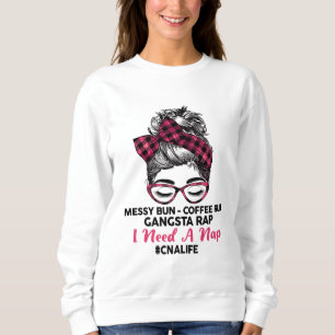 Messy Bun Coffee Springa Gangsta Rap I behöver en  T Shirt