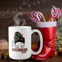 Messy Bun December Girl Leopard Play Typography