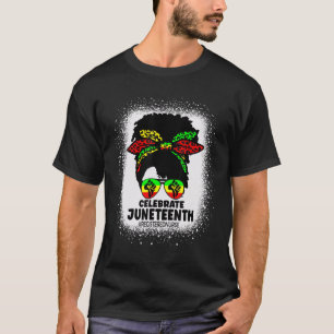 Messy Bun firar Junetelfte för registrerade nurs T Shirt