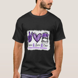 Messy Bun Fred Och Kärlek Bot Purpurband Opioid Öv T Shirt