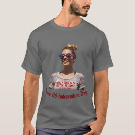 "Messy Bun & Gettin' It done" den 4 juli Anpassnin T Shirt