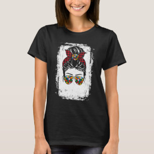 Messy Bun Girl Speed Cubing Puzzle Cube Women T Shirt