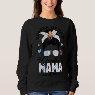 Messy Bun Keeper of Gender Mamma Kärlek du Gender T Shirt