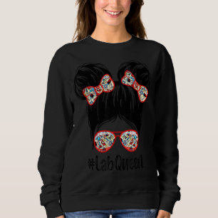 Messy Bun Lab Queen Lab Vecka 2022 Laboratory Tech T Shirt