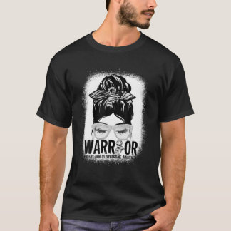 Messy Bun Leopard Zebra Ribbon Ehlers Danlos Warri T Shirt