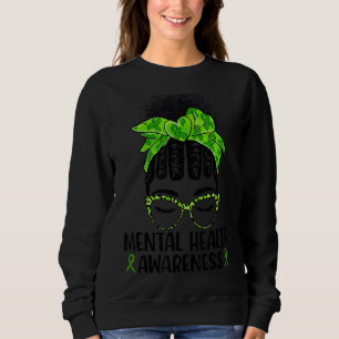 Messy Bun Mental Health Matters Mental Health Awar T Shirt