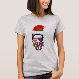 Messy Bun Mimi Elf Matching Family Group T Shirt
