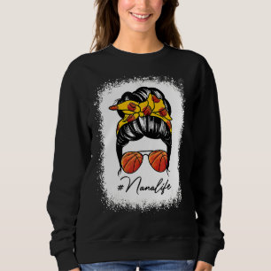 Messy Bun Nana Life Basketball Mors dag T Shirt