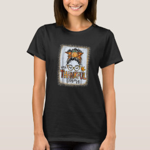Messy Bun One Thanksgivi (en tacksam Mamma hösten T Shirt