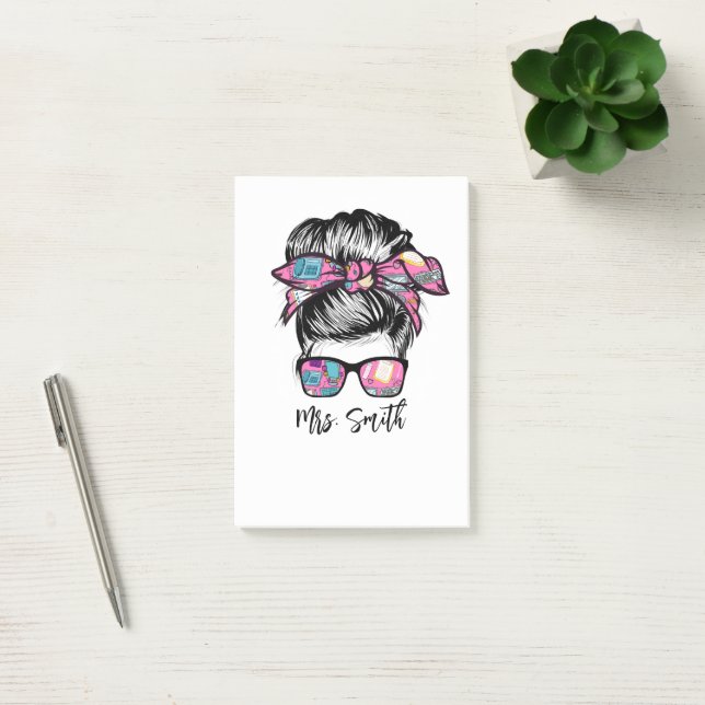 Messy Bun presenterar idéer för skolanställda Post-it Block (Kontor)