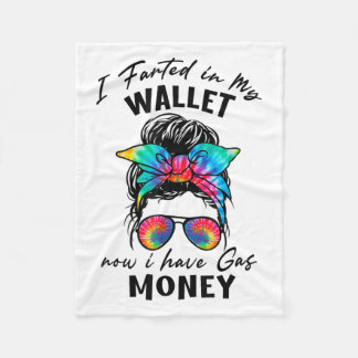 Messy Bun Retro jag har befunnit mig i min plånbok Fleecefilt