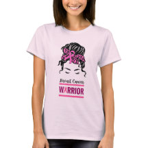 Messy Bun Rosa Warrior Breast Cancer Awareness