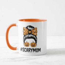 Messy Bun Skräck-Mamma Halloween Mugg