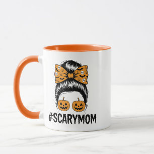 Messy Bun Skräck-Mamma Halloween Mugg
