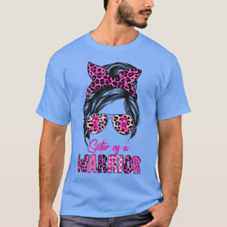 Messy Bun-syster till en krigare cancer T Shirt