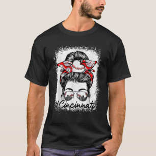 Messy Bun Women Baseball Älskare Graphic Funny Cin T Shirt