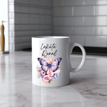 Messy Butterfly Watercolor Mugg