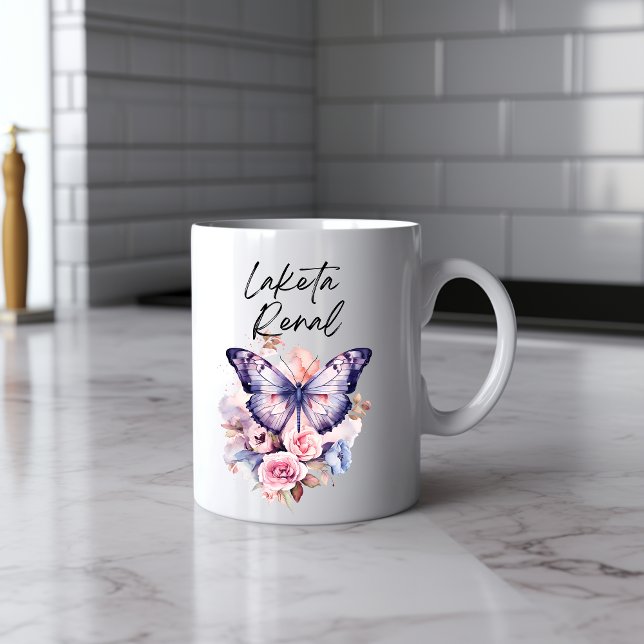 Messy Butterfly Watercolor Mugg (Skapare uppladdad)