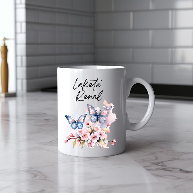 Messy Butterfly Watercolor Mugg (Skapare uppladdad)