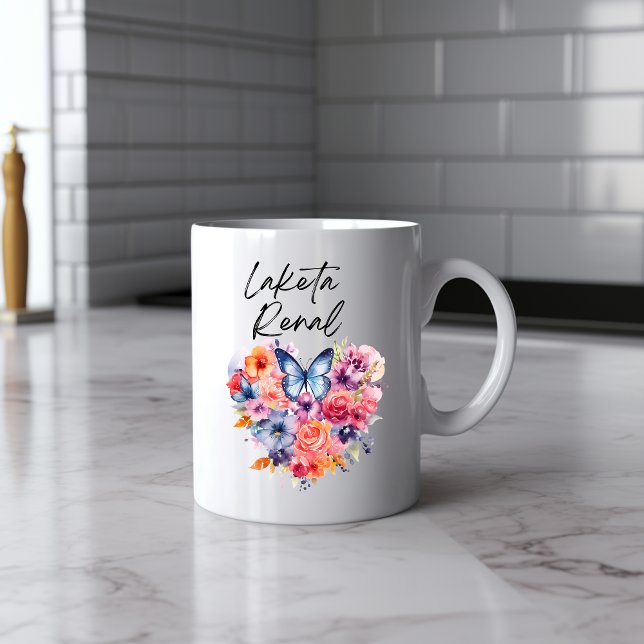 Messy Butterfly Watercolor Mugg (Skapare uppladdad)