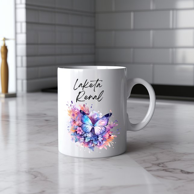 Messy Butterfly Watercolor Mugg (Skapare uppladdad)