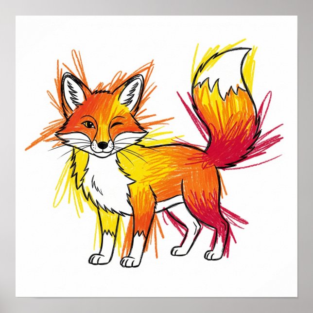 Messy Crayon Art Poster (Framsidan)