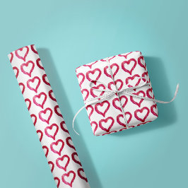 Messy - ett hjärta som ritats operfekt presentpapper