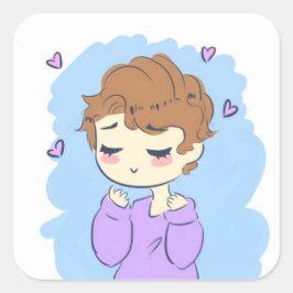 Messy! Fyrkantigt Klistermärke