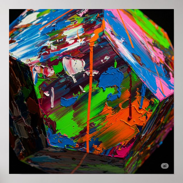 Messy Geometric Art Poster (Framsidan)