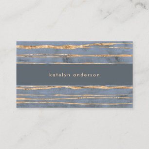 Messy Guld Line Blått periwinkle PROFESSIONELL Visitkort