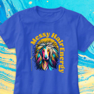 Messy Hair Energy Hund Pop Art Shirt T