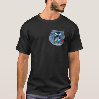 Messy Hair Woman Bun Cna Nurse Life Healthcare Jea T Shirt