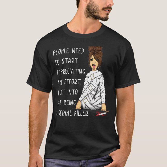 Messy köper in min ansträngning att inte vara seri t shirt (Framsida)