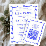 Messy Loops Hand plockade Anpassningsbar QR Pub Ba Tilläggskort<br><div class="desc">Perfekt ENCLOSURE CARDS to be bat mitzvah, pub mitzvah eller annan judisk firande! Hand gjorde skitsnack ram för dig på framsidan! FULLT ANPASSADE! Klicka på "Anpassa" ovan om du vill redigera texten och lägga till länken till QR-koden. Klicka på "Redigera med verktyg" om du vill justera typsnitt, färg och placeringar...</div>