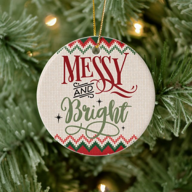 Messy och Bright - Finny Jul Helgdag Julgransprydnad Keramik (Träd)
