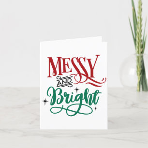 Messy och Bright Funny julpun Helgkort