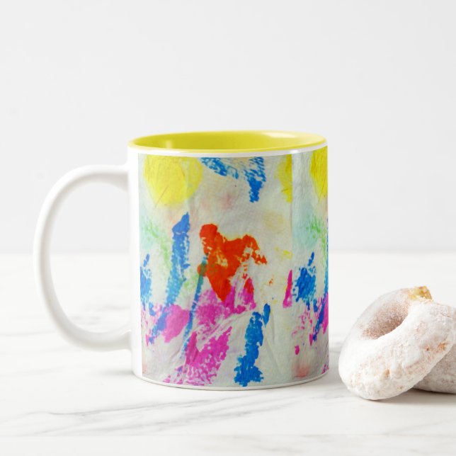 Messy Paint Två-Tonad Mugg (Med munk)