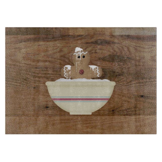 Messy Pepparkaksgubbe Glass-skärningspåläggning (Framsidan)