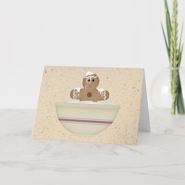 Messy Pepparkaksgubbe-julkort Helgkort (Framsida)