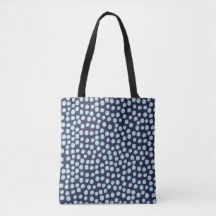 Messy polka dots, trendiget bläck mönster. tygkasse