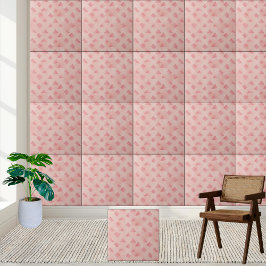 Messy Rosa Geometric Tile Mönster Kakelplatta