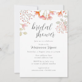 Messy WildblommInbjudningskort för möhippan Inbjudningar