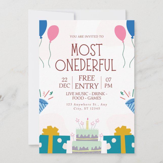 Mest 100-tid på årets vinterfödelsedag inbjudningar (Framsida)