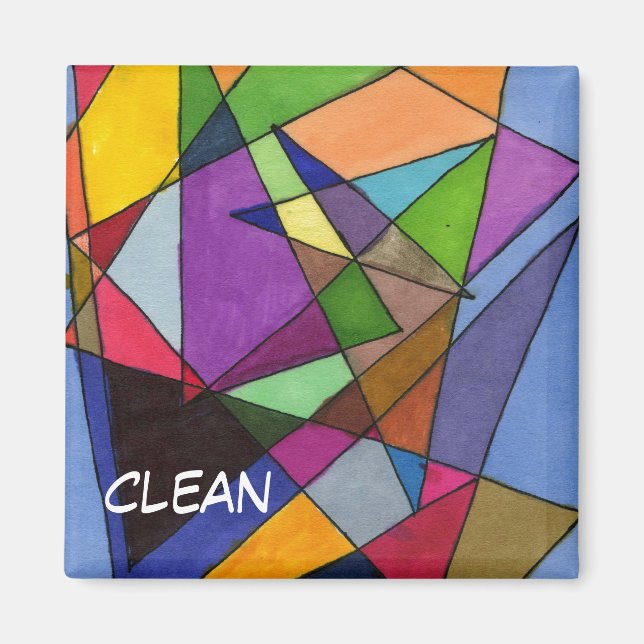 "Mest Acutes" Abstrakt Dishwasher Status Magnet (Framsidan)