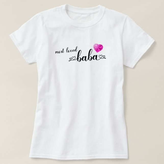 Mest älskad Baba T Shirt (Design framsida)