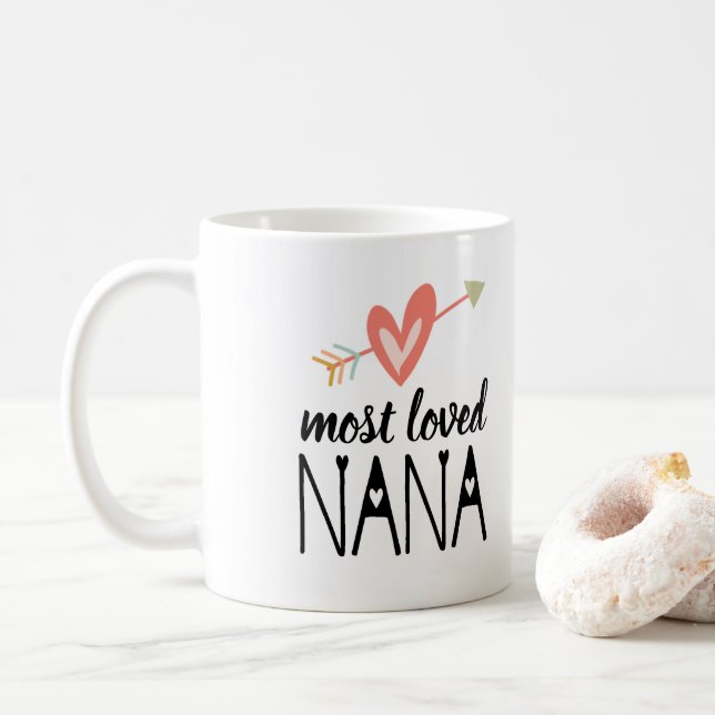 Mest älskade hjärtans Nana Kaffemugg (Med munk)