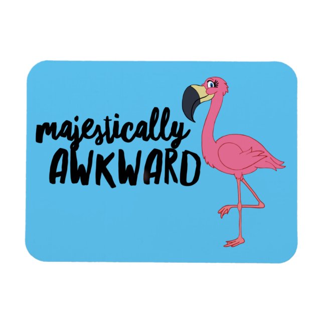 Mest awkward Flamingo 3"x4" fotomagnet Magnet (Horisontell)